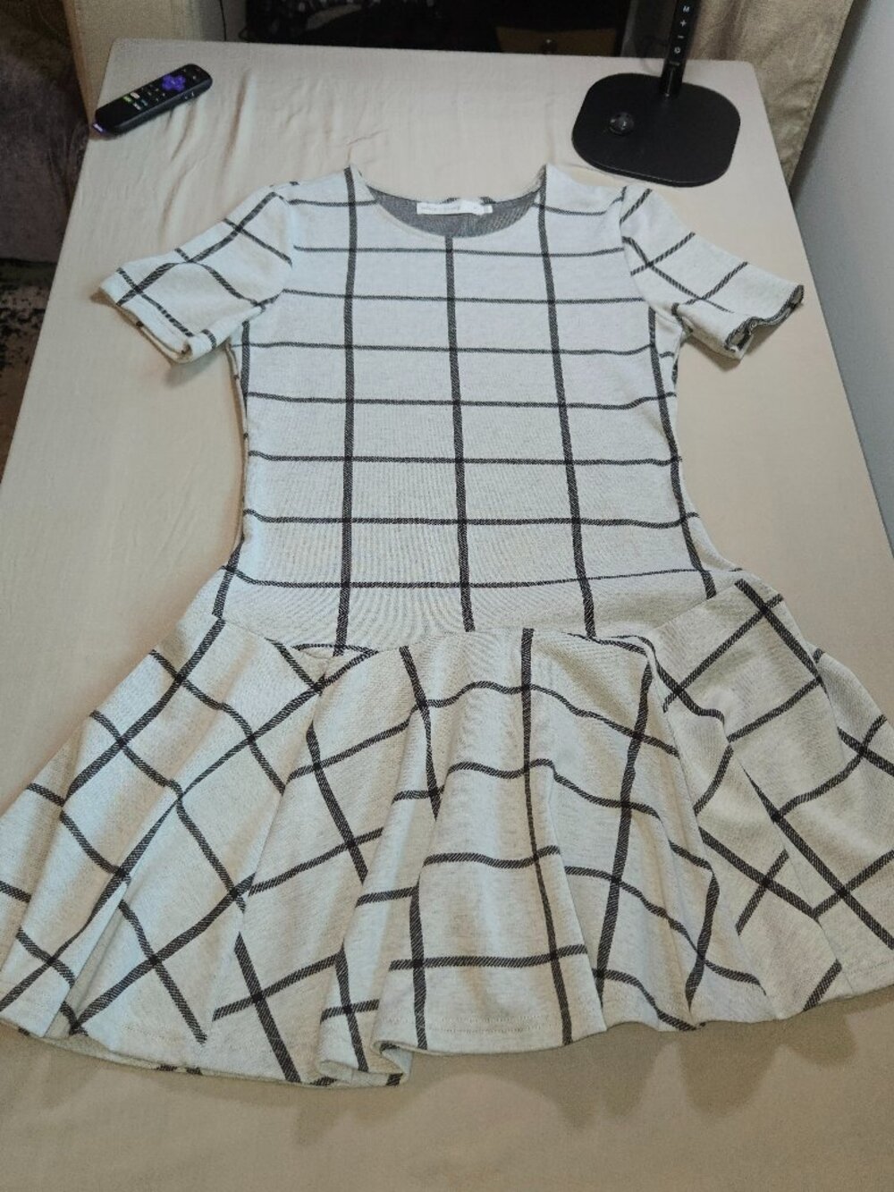 Bishop + Young Charolette Mini Dress Drop Waist Flared Ruffle Hem Size M - Picture 6 of 16